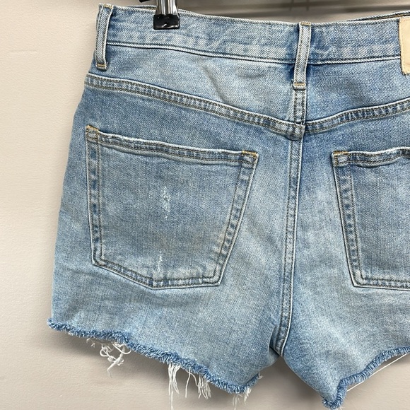 Everlane The Cheeky Short High Rise Button Fly Distressed Denim Jean Shorts 28 - Picture 5 of 15